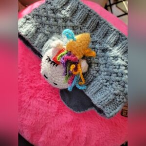 Crocheted Knitted Unicorn Horse Headband Ear Warmer